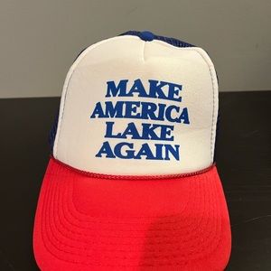 Make America Lake Again Hat Donald Trump 2016 Trucker Cap w/ Mesh Back
